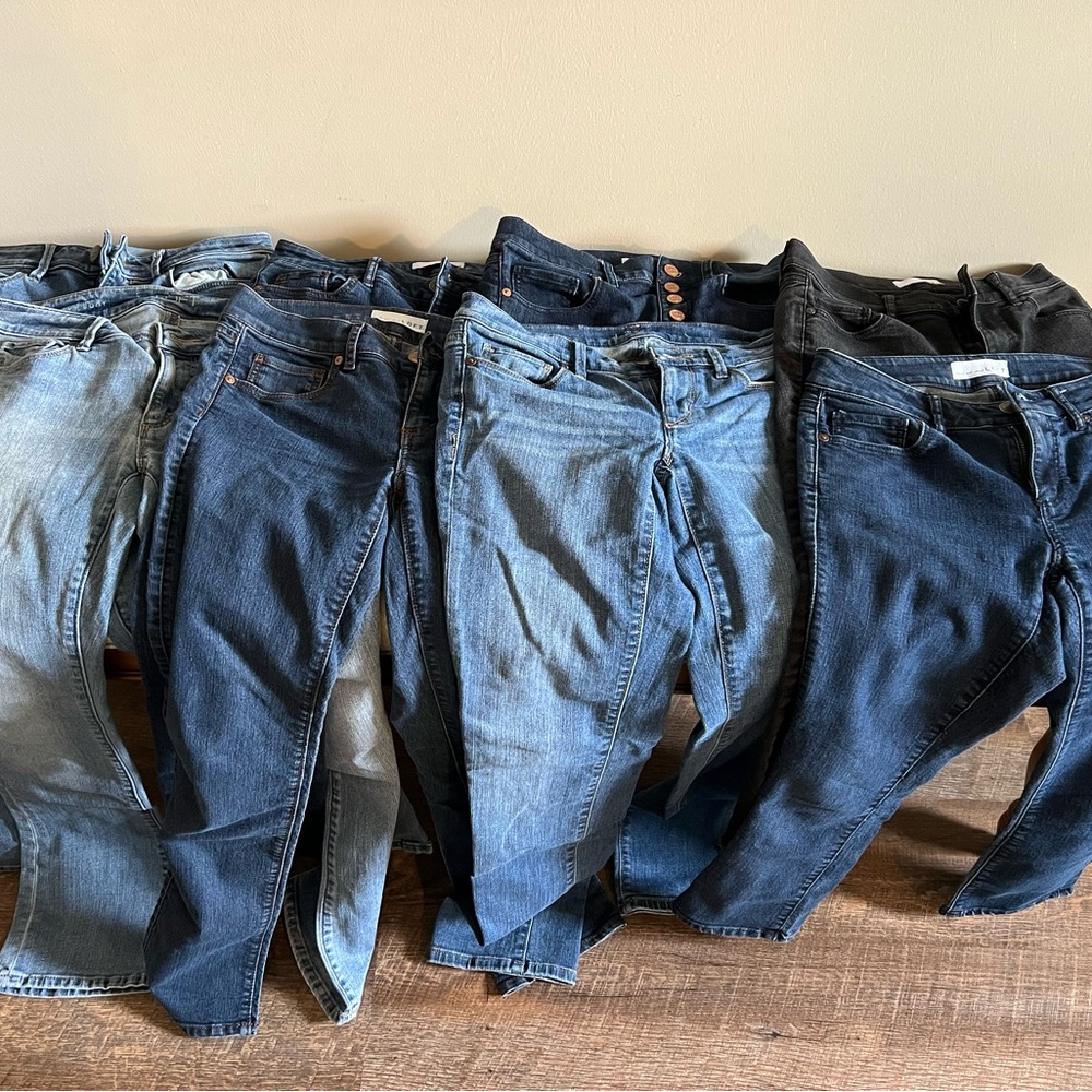 Women’s Loft Blue and Black Jeans